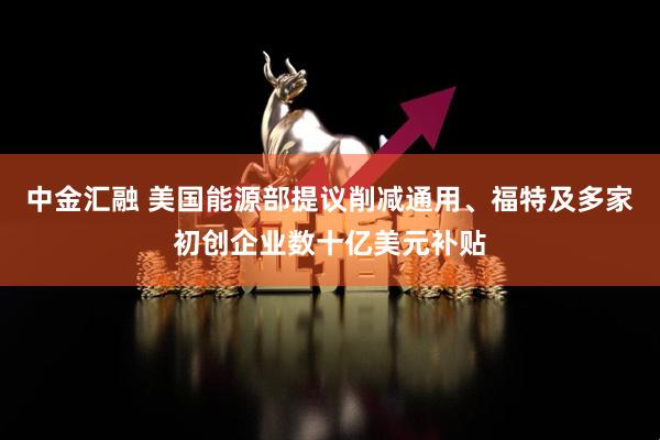 中金汇融 美国能源部提议削减通用、福特及多家初创企业数十亿美元补贴